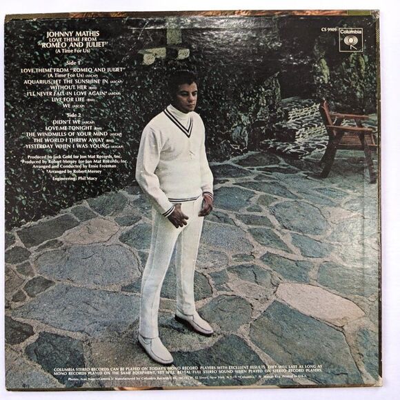 💞3/$18💞 Johnny Mathis Romeo & Juliet Vinyl - Picture 3 of 6